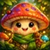 Bright and colorful fantasy creature with expressive features, suitable as a friendly and trustworthy profile picture.